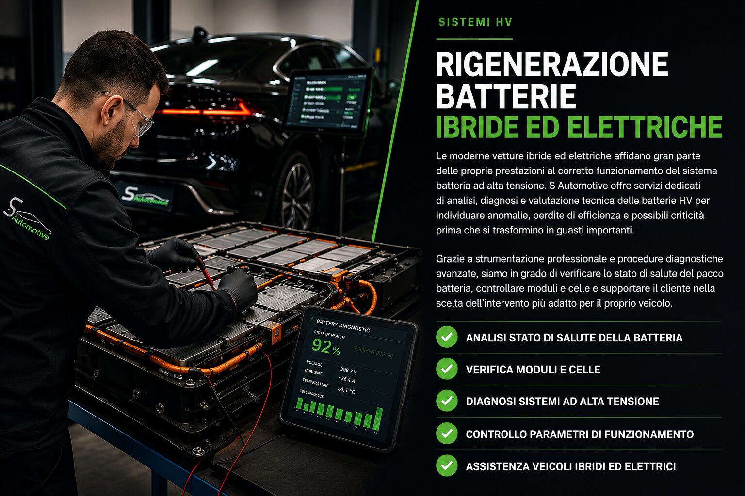 Rigenerazione batterie ibride ed elettriche S Automotive Nocera Inferiore